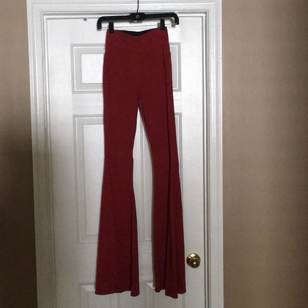 Orange corduroy bell bottom pant